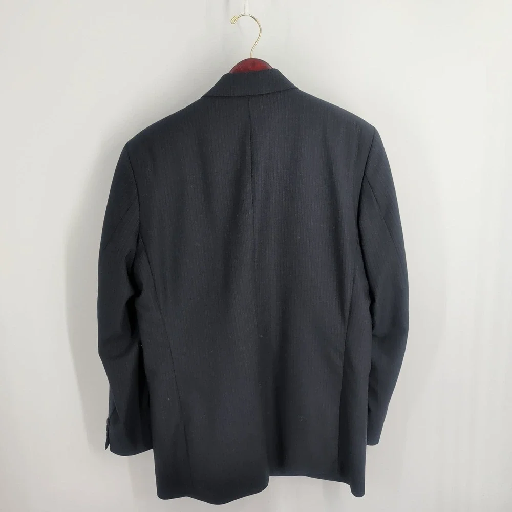 LH Limehaus Lapel Notched Collar Western Classic Blazer Jacket Black Size 42‎